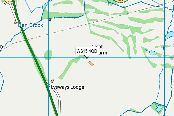 WS15 4QD map - OS VectorMap District (Ordnance Survey)