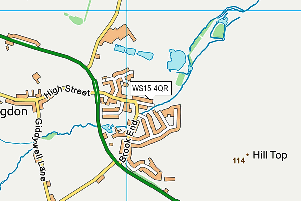 WS15 4QR map - OS VectorMap District (Ordnance Survey)