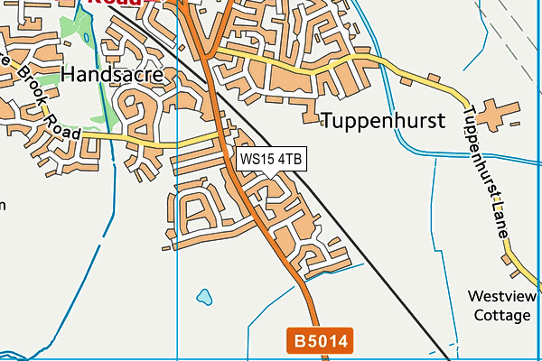 WS15 4TB map - OS VectorMap District (Ordnance Survey)