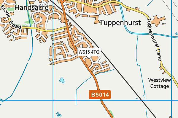 WS15 4TQ map - OS VectorMap District (Ordnance Survey)