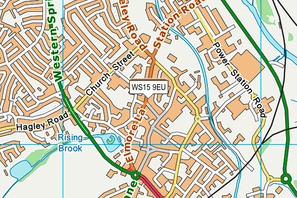 WS15 9EU map - OS VectorMap District (Ordnance Survey)