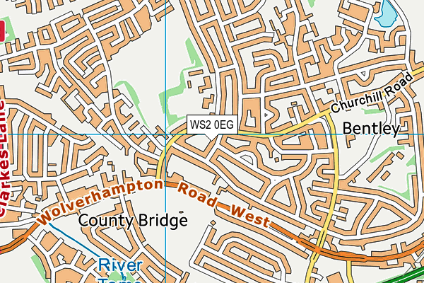WS2 0EG map - OS VectorMap District (Ordnance Survey)