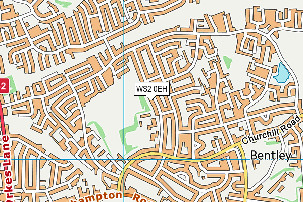 WS2 0EH map - OS VectorMap District (Ordnance Survey)