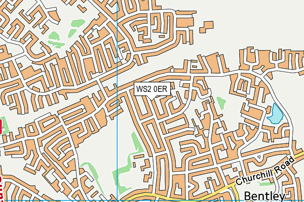 WS2 0ER map - OS VectorMap District (Ordnance Survey)