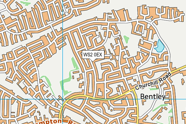 WS2 0EX map - OS VectorMap District (Ordnance Survey)