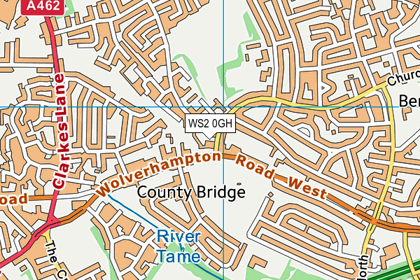 WS2 0GH map - OS VectorMap District (Ordnance Survey)