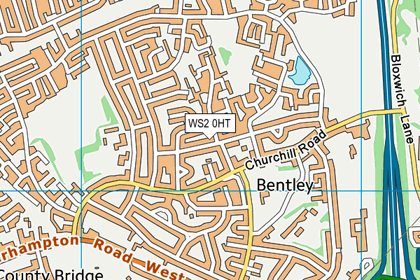 WS2 0HT map - OS VectorMap District (Ordnance Survey)