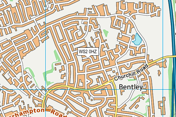 WS2 0HZ map - OS VectorMap District (Ordnance Survey)