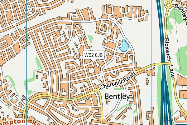 WS2 0JB map - OS VectorMap District (Ordnance Survey)