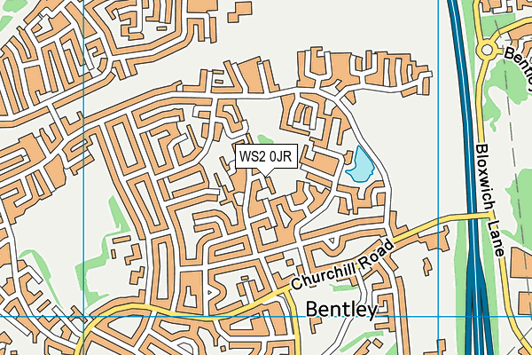 WS2 0JR map - OS VectorMap District (Ordnance Survey)