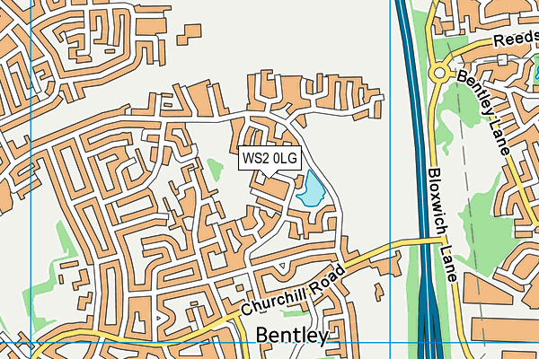 WS2 0LG map - OS VectorMap District (Ordnance Survey)