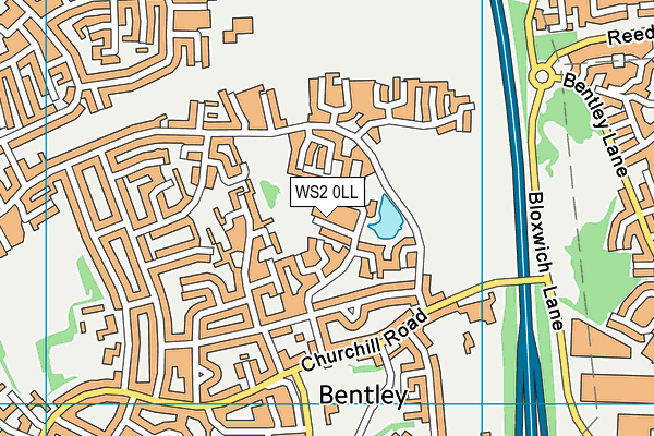 WS2 0LL map - OS VectorMap District (Ordnance Survey)