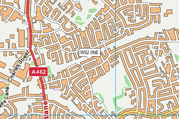 WS2 0NE map - OS VectorMap District (Ordnance Survey)