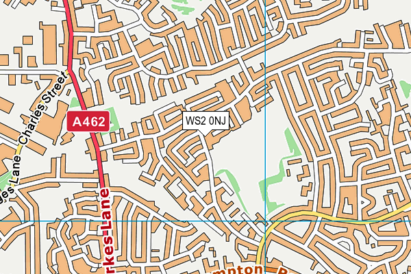 WS2 0NJ map - OS VectorMap District (Ordnance Survey)