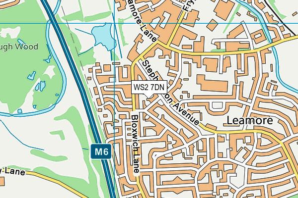 WS2 7DN map - OS VectorMap District (Ordnance Survey)