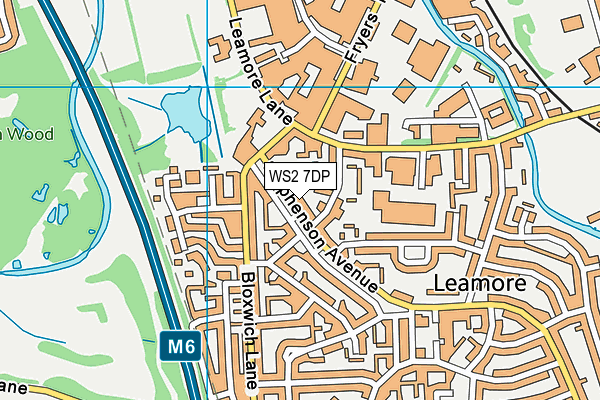 WS2 7DP map - OS VectorMap District (Ordnance Survey)