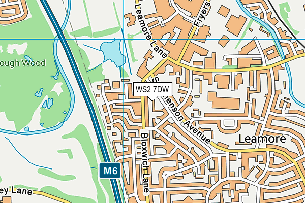 WS2 7DW map - OS VectorMap District (Ordnance Survey)