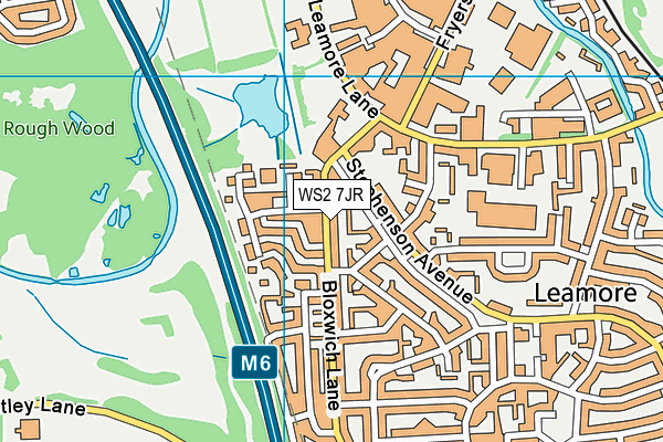 WS2 7JR map - OS VectorMap District (Ordnance Survey)