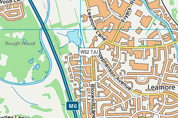 WS2 7JU map - OS VectorMap District (Ordnance Survey)