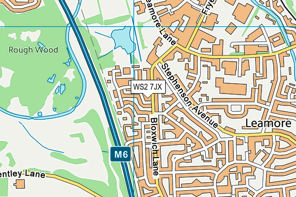 WS2 7JX map - OS VectorMap District (Ordnance Survey)