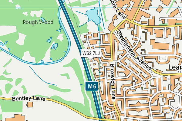 WS2 7LJ map - OS VectorMap District (Ordnance Survey)