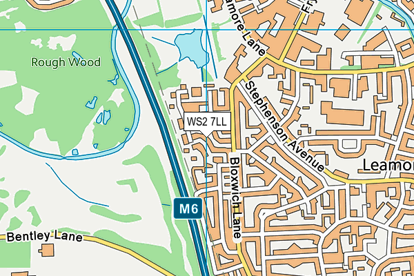 WS2 7LL map - OS VectorMap District (Ordnance Survey)