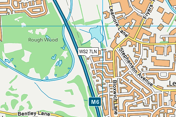 WS2 7LN map - OS VectorMap District (Ordnance Survey)