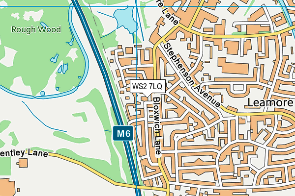 WS2 7LQ map - OS VectorMap District (Ordnance Survey)