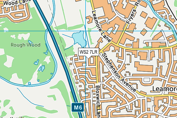 WS2 7LR map - OS VectorMap District (Ordnance Survey)