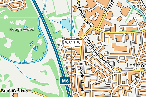 WS2 7LW map - OS VectorMap District (Ordnance Survey)