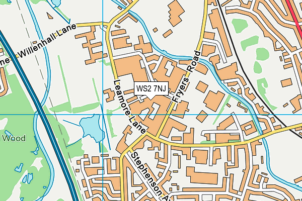 WS2 7NJ map - OS VectorMap District (Ordnance Survey)