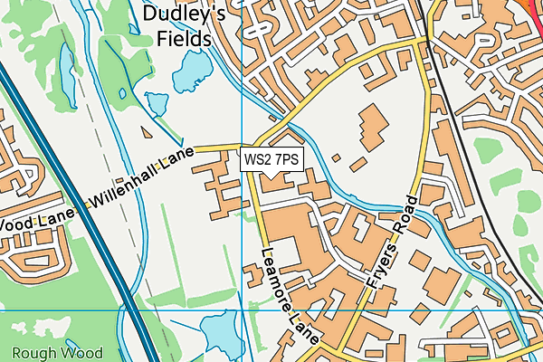 WS2 7PS map - OS VectorMap District (Ordnance Survey)