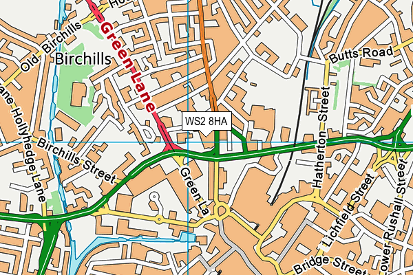 WS2 8HA map - OS VectorMap District (Ordnance Survey)