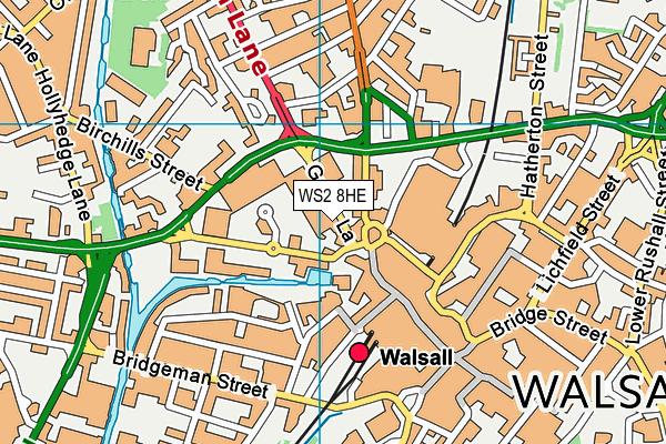 WS2 8HE map - OS VectorMap District (Ordnance Survey)