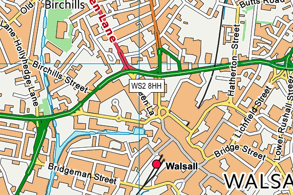 WS2 8HH map - OS VectorMap District (Ordnance Survey)