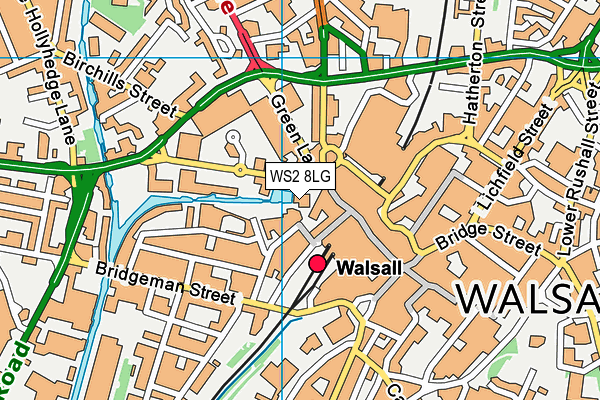 WS2 8LG map - OS VectorMap District (Ordnance Survey)