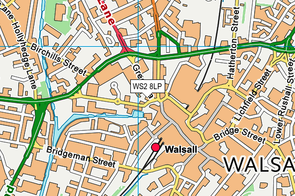 WS2 8LP map - OS VectorMap District (Ordnance Survey)