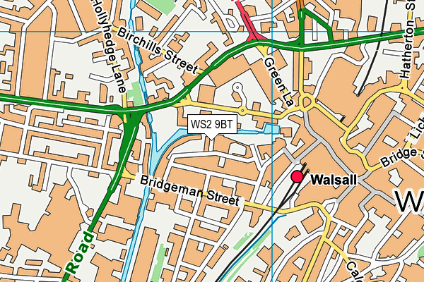 WS2 9BT map - OS VectorMap District (Ordnance Survey)