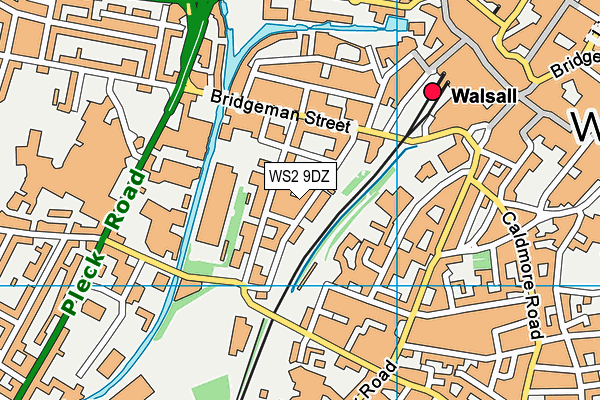 WS2 9DZ map - OS VectorMap District (Ordnance Survey)