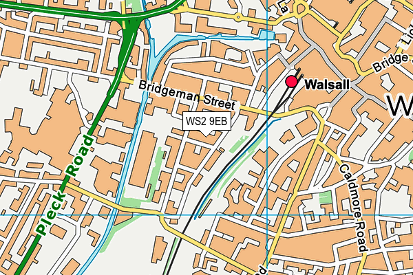 WS2 9EB map - OS VectorMap District (Ordnance Survey)