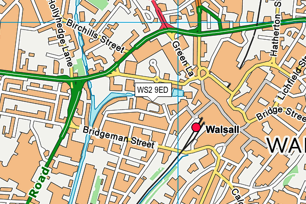 WS2 9ED map - OS VectorMap District (Ordnance Survey)