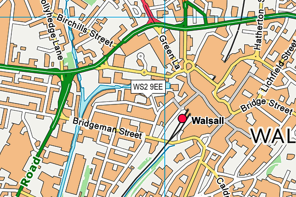 WS2 9EE map - OS VectorMap District (Ordnance Survey)