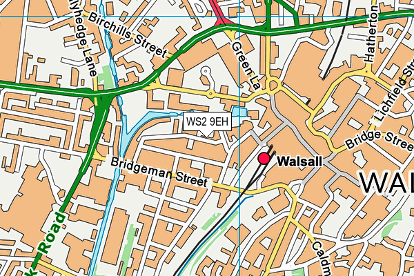 WS2 9EH map - OS VectorMap District (Ordnance Survey)