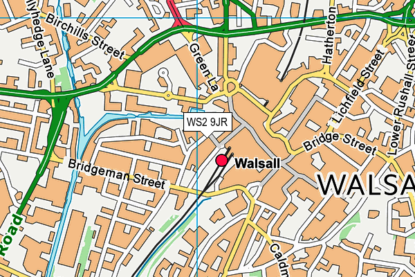 WS2 9JR map - OS VectorMap District (Ordnance Survey)