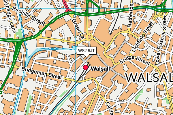 WS2 9JT map - OS VectorMap District (Ordnance Survey)