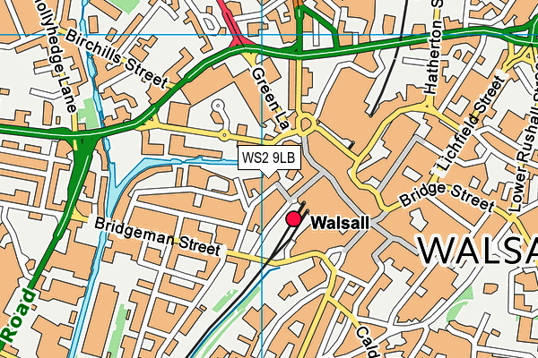 WS2 9LB map - OS VectorMap District (Ordnance Survey)