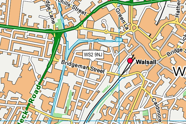 WS2 9NJ map - OS VectorMap District (Ordnance Survey)