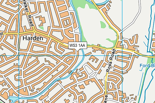 WS3 1AA map - OS VectorMap District (Ordnance Survey)