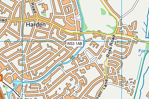 WS3 1AB map - OS VectorMap District (Ordnance Survey)