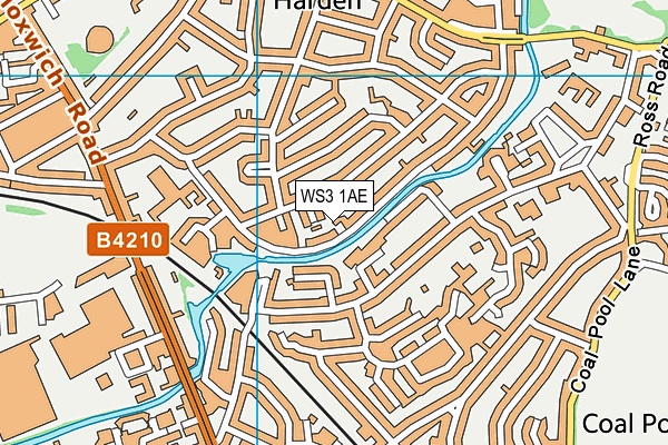 WS3 1AE map - OS VectorMap District (Ordnance Survey)